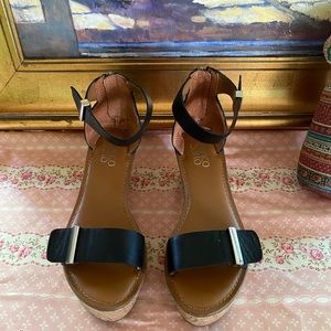 Franco Sarto Leather summer shoes size 6( like new )